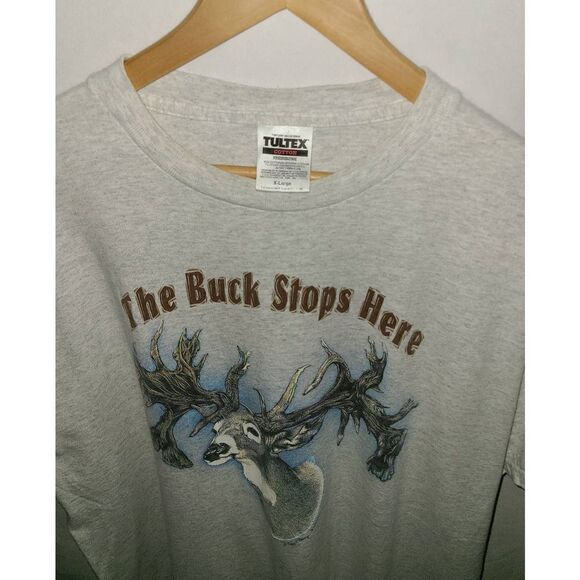 Tultex The Buck Stops Here Short Sleeve Crew Neck T-Shirt Size XL - Picture 3 of 8